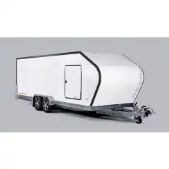Lukket biltransporter med tipp. Det nyskapende aerodynamiske designet reduserer drivstoffbruket og gir ekstra plass innvendig. Rammen er varmgalvanisert og sv&aelig;rt solid. Passer til &aring; transportere ulike varer, biler, sn&oslash;scootere, vannscootere, motorsykler, ATV&rsquo;er, UTV&rsquo;er og andre kj&oslash;ret&oslash;y eller utstyr. Takket v&aelig;re tippfunksjonen kan bakrampen legges med lav vinkel til bakken, som da gj&oslash;r det enklere &aring; kj&oslash;re inn lave biler inn i hengeren.
