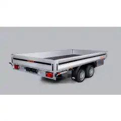 Med en ekstremt solid og holdbar varmgalvanisert (HDG) sveiset ramme og lette, men robuste aluminiumssider, samt front- og bakluker. Den doble torsjonsfj&aelig;ringen gir enest&aring;ende p&aring;litelighet. I tillegg til vanntetting er bunnen dekket med et sklisikkert belegg. Sidene, front- og baklukene kan enkelt &aring;pnes og fjernes, noe som gir praktisk lastemulighet fra alle sider.