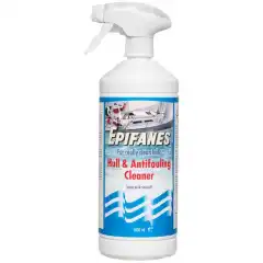 <h2>Fjern vanskelig smuss raskt og enkelt! Spray p&aring; Epifanes Hull &amp; Antifouling Cleaner og skyll av, s&aring; f&aring;r du et rent og pent skrog</h2>
Epifanes Hull &amp; Antifouling Cleaner er et kraftig rensemiddel til bruk etter b&aring;tsesongen. Den er spesielt tilpasset bruk i og under vannlinjen. Middelet gj&oslash;r at alger, tang, oljerester og annen forurensning l&oslash;sner fra skroget, uten at bunnstoff og vannlinjemaling angripes. Hull &amp; Antifouling Cleaner kan ogs&aring; brukes til &aring; fjerne fugleskitt fra glassfiber.<br />
<br />
Middelet sprayes p&aring;, og la virke. Skyll deretter med rikelige mengder rent vann. Over vannlinjen anbefales det &aring; polere med Epifanes Super Poly Boat Wax etter bruk av Hull &amp; Antifouling Cleaner.<br />
<br />
- Volum: 1 liter<br />
<br />
<b>Mer info:</b><br />
<a href="https://webserver.flak.no/vbilder/epifanes_brosjyre.pdf" target="_blank">- Epifanes brosjyre</a><br />
 