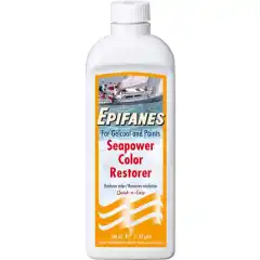 <h2>Frisk opp gammel og bleik gelcoat! Epifanes Seapower Color Restorer er en ungdomskilde for b&aring;ter med oksiderte overflater.</h2>
Seapower Color Restorer fornyer den originale fargen og glansen til falmede gelcoatoverflater. Epifanes Seapower Color Restorer fjerner alvorlig oksidasjon, smussavleiringer og matthet, og gir en overflate som ser frisk ut. Dette produktet passer for alle farger. Selv m&oslash;rk gelcoat og maling friskes opp, s&aring; de ser betraktelig bedre ut.<br />
<br />
- Volum: 500 ml<br />
<br />
<b>Tips:</b><br />
Hard gnidning ved p&aring;f&oslash;ring poleringseffekten. Gni i en rask, overlappende sirkul&aelig;r bevegelse. La produktet t&oslash;rke helt f&oslash;r polering. Frisk opp kluten ofte. Etter behandling, anbefaler vi &aring; polere med Epifanes Seapower Super Poly Boat Wax.<br />
<br />
<b>Mer info:</b><br />
<a href="https://webserver.flak.no/vbilder/epifanes_brosjyre.pdf" target="_blank">- Epifanes brosjyre</a><br />
<br />
<br />
<strong>Sikkerhetsinformasjon for Epifanes Seapower Color Restorer</strong><br />
<a href="https://app.ecoonline.com/+spf3e3f9be24350f2ccc78fdefdcef17e8bab2dfc142f5e6ae98adc2df8b7f0a50d9cf9001205dad7c3cc043cd85d3bd538aaad997a5916ce518f253505a5bbac80f2ec6d8e8188dcc7edff7ecdf6bf992" target="_blank">- Sikkerhetsdatablad</a> (pdf)

<ul>
	<li>H314 Gir alvorlige etseskader p&aring; hud og &oslash;yne.</li>
	<li>H317 Kan utl&oslash;se en allergisk hudreaksjon.</li>
	<li>H373 Kan for&aring;rsake organskader ved langvarig eller gjentatt eksponering.</li>
	<li>H412 Skadelig, med langtidsvirkning, for liv i vann.</li>
</ul>

<img alt="" src="https://cdn.ecoonline.com/ui/pictograms/GHS05.svg" width="50" /> 
<img alt="" src="https://cdn.ecoonline.com/ui/pictograms/GHS07.svg" width="50" /> 
<img alt="" src="https://cdn.ecoonline.com/ui/pictograms/GHS08.svg" width="50" />